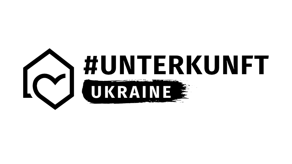 Das Bild zeigt das Logo der Bewegung #UnterkunftUkraine